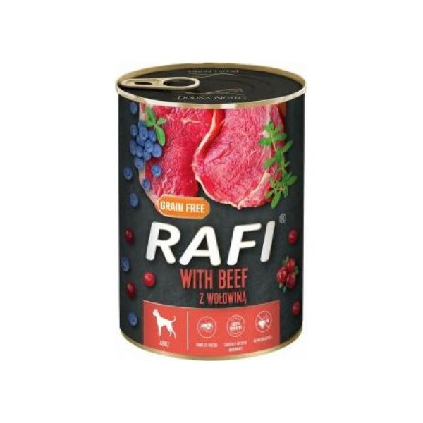 Rafi RAFI PIES pusz.400g WOŁOWINA, BORÓWKA, ŻURAWINA /24