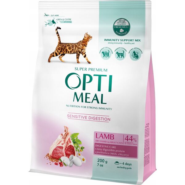 Club 4 Paws OPTIMEAL KOT 200g JAGNIĘCINA SENSITIVE /6