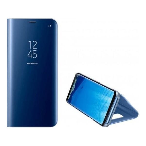 Etui Clear View Samsung A42 A426 niebieski/blue