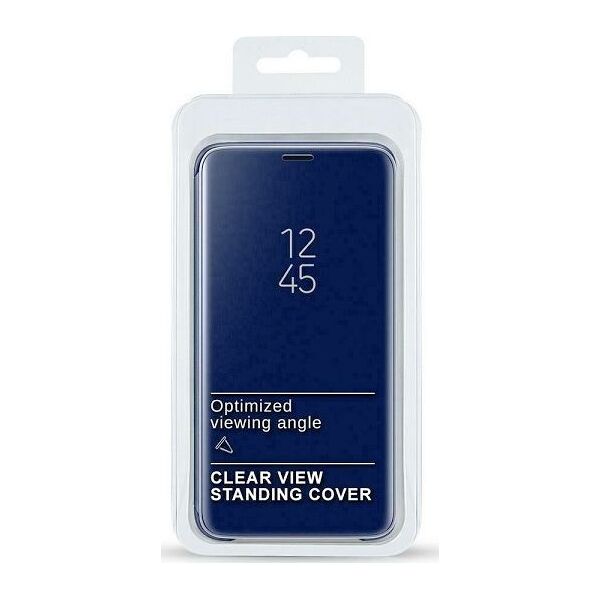 Etui Clear View Samsung A42 A426 niebieski/blue
