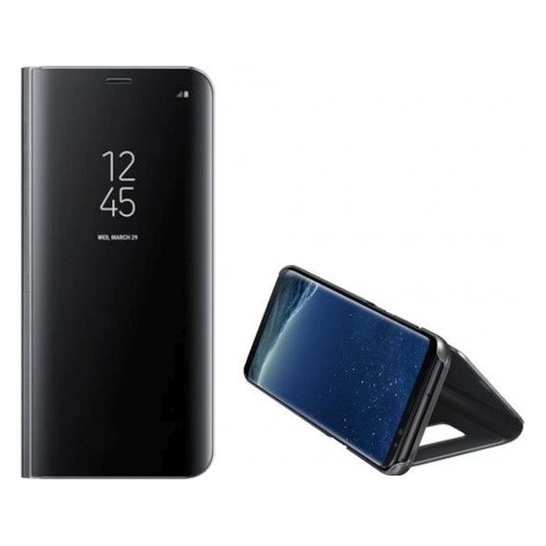 Etui Clear View Realme 7 Pro czarny/blac k