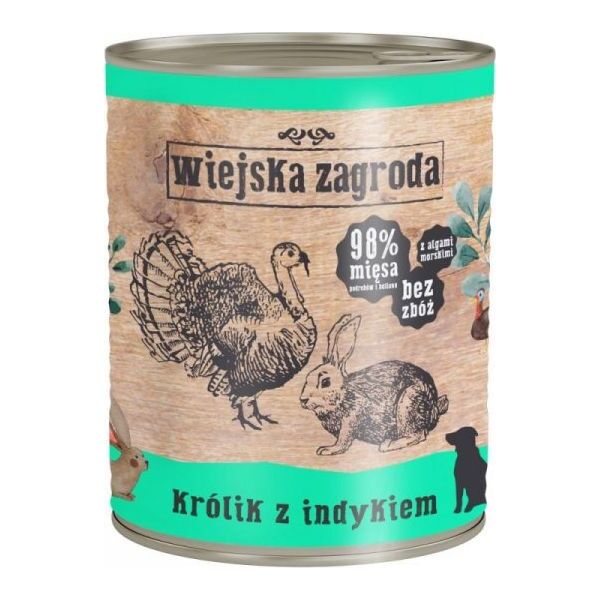 Wiejska Zagroda Wiejska Zagroda Królik z indykiem 800 g
