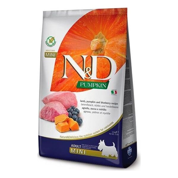 Farmina N&d gf pumpkin lamb&blueberry adult mini 7 kg