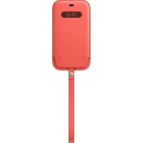 Apple APPLE iPhone 12 Pro Max Leather Sleeve with MagSafe Pink Citrus