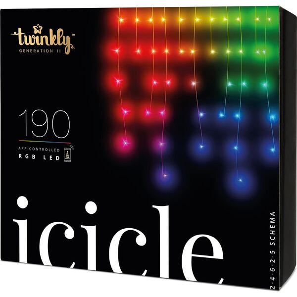 Lampki choinkowe Twinkly 190 LED kolorowe