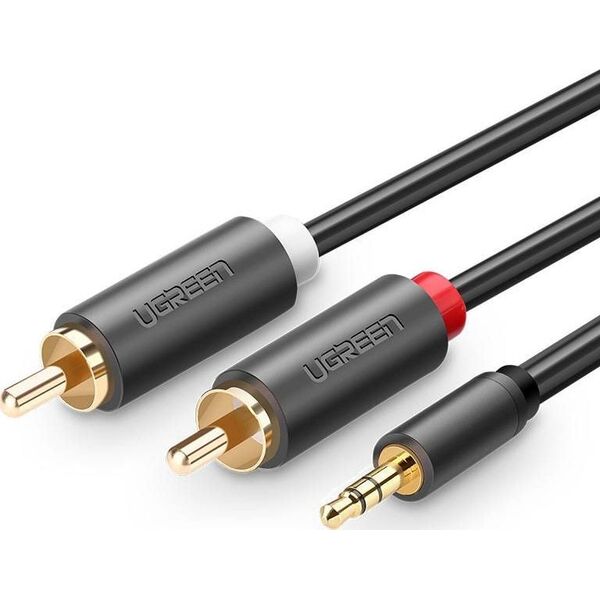 Kabel Ugreen Jack 3.5mm - RCA (Cinch) x2 10m czarny (10514)
