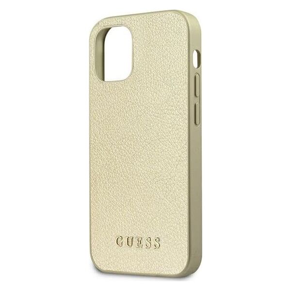 Guess Guess GUHCP12SIGLGO iPhone 12 mini 5,4" złoty/gold hardcase Iridescent