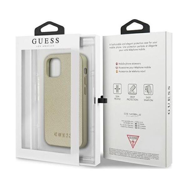Guess Guess GUHCP12SIGLGO iPhone 12 mini 5,4" złoty/gold hardcase Iridescent