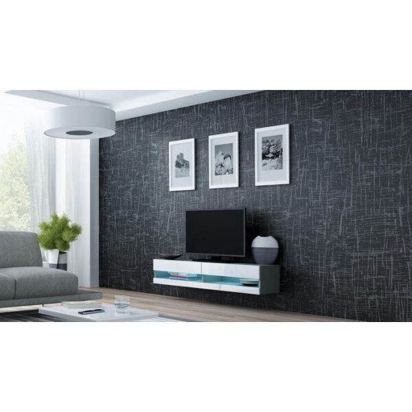 Cama Meble Szafka RTV VIGO NEW '140' 30/140/40 szary/biały poł