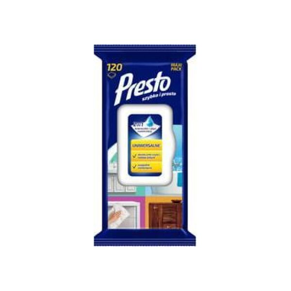 Presto PRESTO_2w1 Ściereczka + Płyn czyszczący uniwersalne 120szt.
