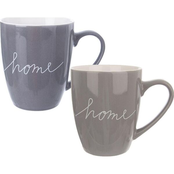 Orion Kubek porcelanowy do kawy, herbaty, zestaw kubków z uchem, dekor, na prezent, 2 sztuki, 380 ml