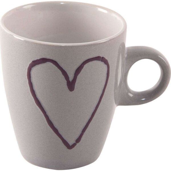 Orion Kubek ceramiczny w serca zestaw kubków do kawy herbaty 4 sztuki 230 ml
