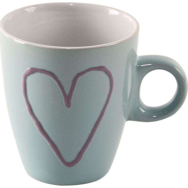 Orion Kubek ceramiczny w serca zestaw kubków do kawy herbaty 4 sztuki 230 ml