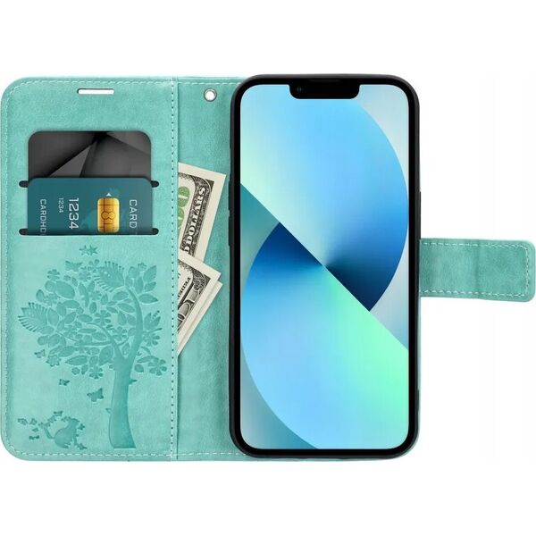 ForCell Kabura Forcell MEZZO Book do IPHONE 13 drzewo zielony