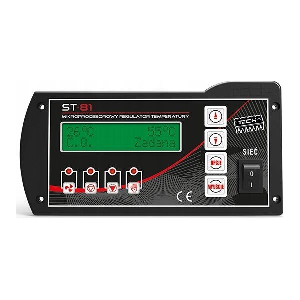 Tech Sterownik ST-880 zPID do kotła zasypowego czarny