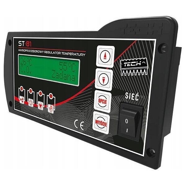 Tech Sterownik ST-880 zPID do kotła zasypowego czarny
