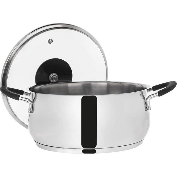 Orion Garnek stalowy Dalie z pokrywką 22cm 4l