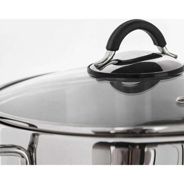 Orion Garnek stalowy Dalie z pokrywką 18cm 2.6l
