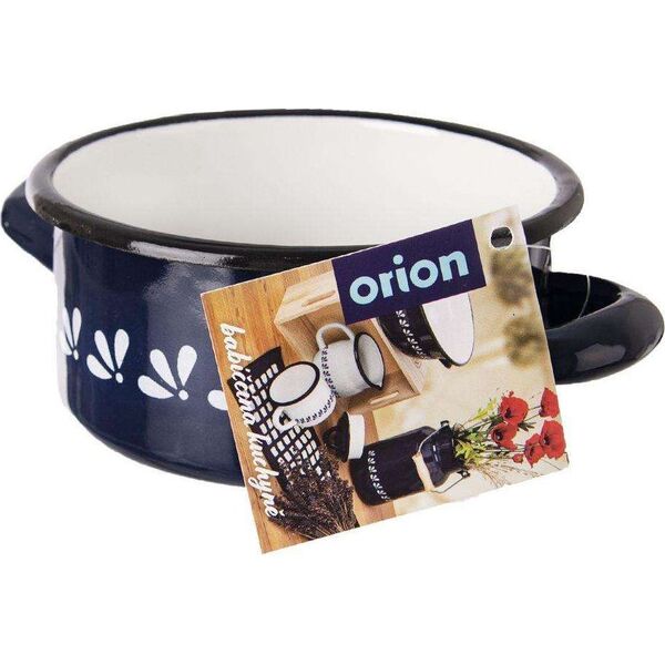 Orion Garnek rondel garnuszek emaliowany 12cm 0.6l niebieski