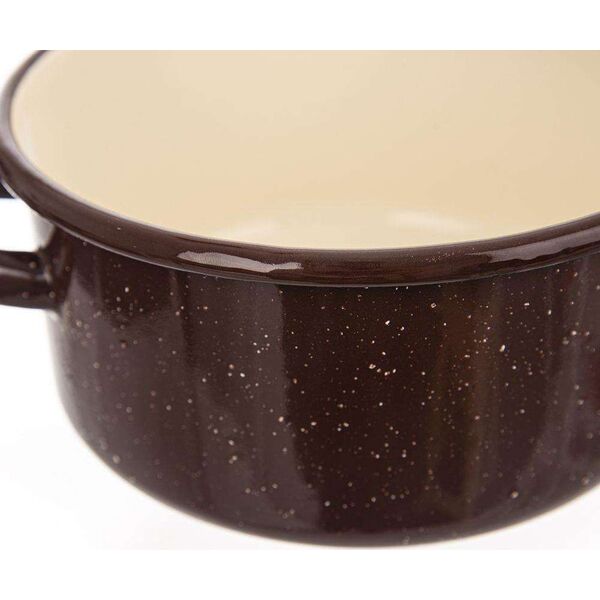 Orion Garnek rondel garnuszek emaliowany 1.5l brązowy