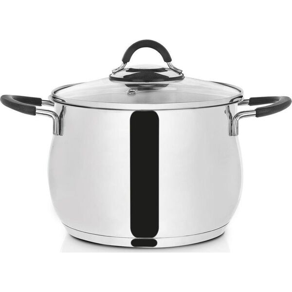 Orion Garnek stalowy Dalie z pokrywką 20cm 4.8l