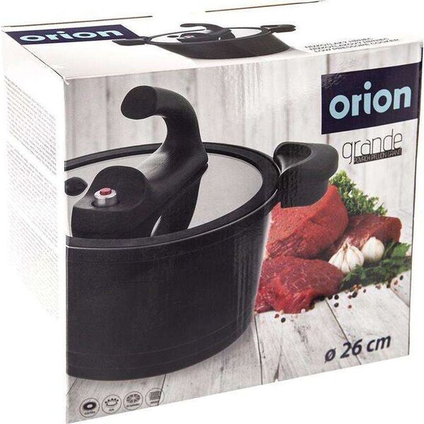 Orion Garnek CIŚNIENIOWY próżniowy szybkowarowy szybkowar granitowy GRANDE 5,5L 26 cm uniwersalny