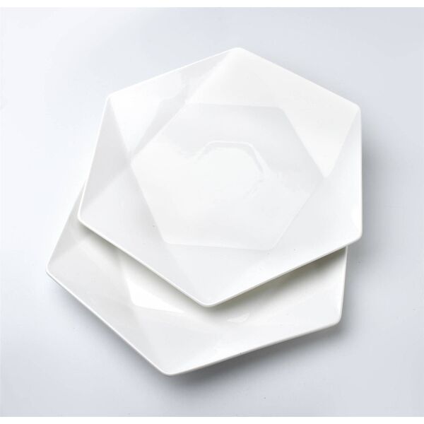 Affek Design RALPH WHITE Kpl.2 talerzy płaskie 32,5cmx 28.5cm x h3cm