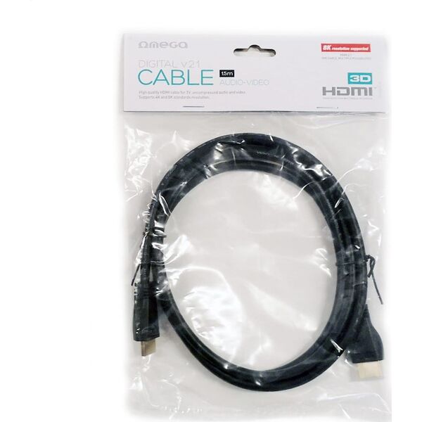 Kabel Omega HDMI - HDMI 1.5m czarny (OCHB8K15)
