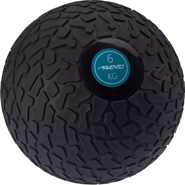 Avento Avento Piłka slam ball z teksturowaną powierzchnią, 6 kg, czarna