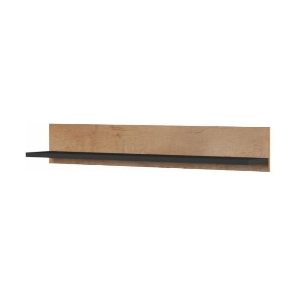 Cama Meble Półka 125cm (2szt) SOHO dąb lefkas + czarny