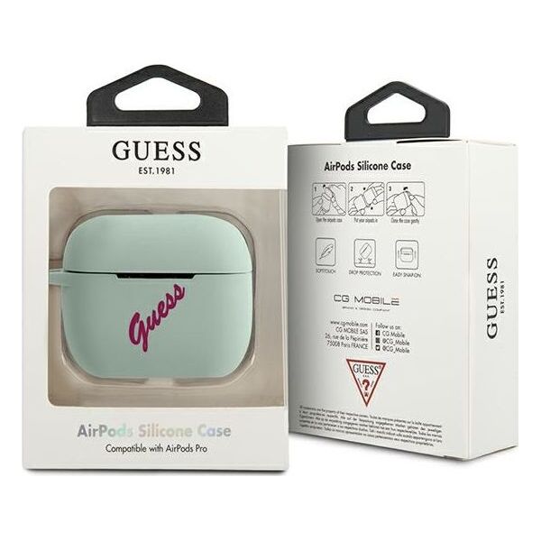 Guess Etui ochronne GUACAPLSVSBF Silicone Vintage do AirPods Pro niebiesko-różowe