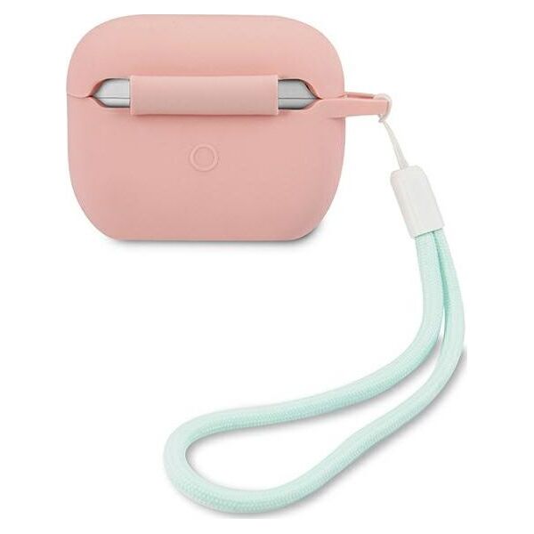 Guess Etui ochronne GUACAPLSVSPG Silicone Vintage do AirPods Pro różowo-zielone