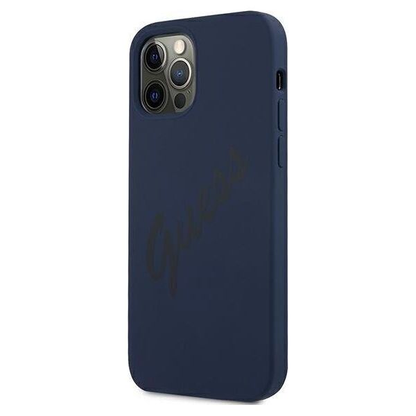 Guess Etui Guess GUHCP12LLSVSBL Apple iPhone 12 Pro Max niebieski/blue hardcase Script Vintage