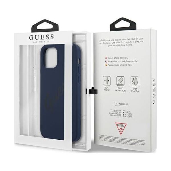 Guess Etui Guess GUHCP12LLSVSBL Apple iPhone 12 Pro Max niebieski/blue hardcase Script Vintage