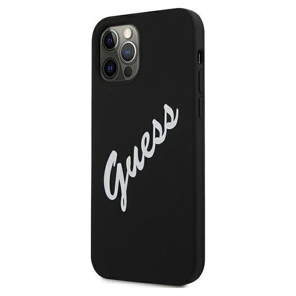 Guess Etui Guess GUHCP12LLSVSBW Apple iPhone 12 Pro Max czarno biały/black white hardcase Silicone Vintage