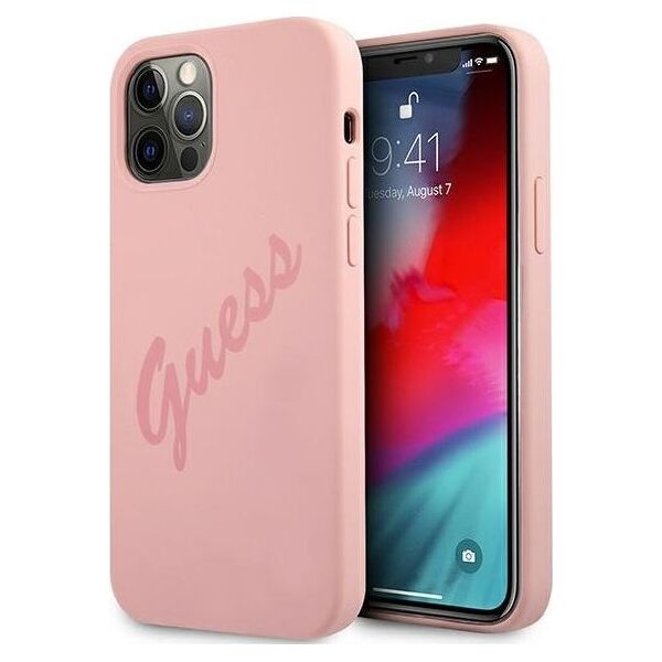 Guess Etui Guess GUHCP12LLSVSPI Apple iPhone 12 Pro Max różowy/pink hardcase Script Vintage