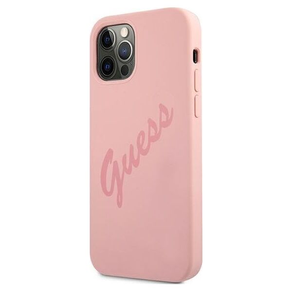 Guess Etui Guess GUHCP12LLSVSPI Apple iPhone 12 Pro Max różowy/pink hardcase Script Vintage