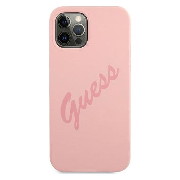 Guess Etui Guess GUHCP12LLSVSPI Apple iPhone 12 Pro Max różowy/pink hardcase Script Vintage