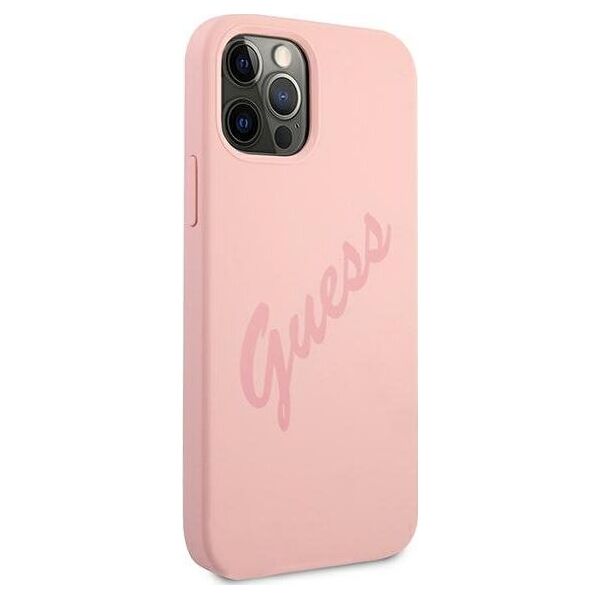 Guess Etui Guess GUHCP12LLSVSPI Apple iPhone 12 Pro Max różowy/pink hardcase Script Vintage