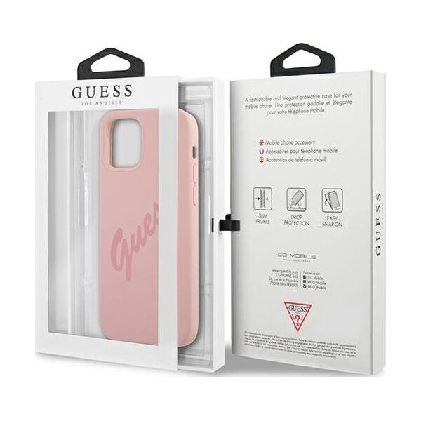 Guess Etui Guess GUHCP12LLSVSPI Apple iPhone 12 Pro Max różowy/pink hardcase Script Vintage