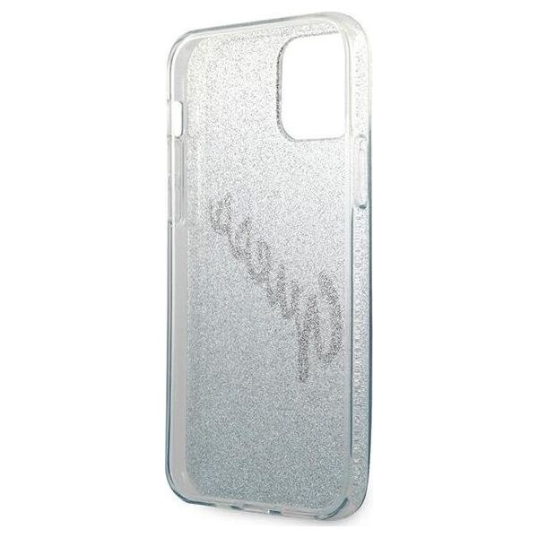 Guess Etui Guess GUHCP12LPCUGLSBL Apple iPhone 12 Pro Max niebieski/blue hardcase Glitter Gradient Script