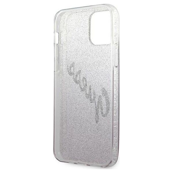 Guess Etui Guess GUHCP12LPCUGLSPI Apple iPhone 12 Pro Max różowy/pink hardcase Glitter Gradient Script