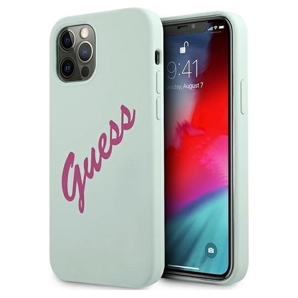 Guess Etui Guess GUHCP12MLSVSBF Apple iPhone 12/12 Pro niebieski fuksja/blue fuschia hardcase Silicone Vintage