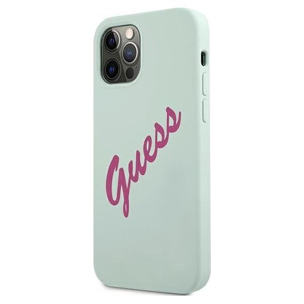 Guess Etui Guess GUHCP12MLSVSBF Apple iPhone 12/12 Pro niebieski fuksja/blue fuschia hardcase Silicone Vintage