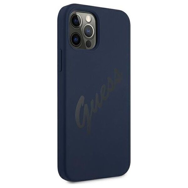 Guess Etui Guess GUHCP12MLSVSBL Apple iPhone 12/12 Pro niebieski/blue hardcase Script Vintage