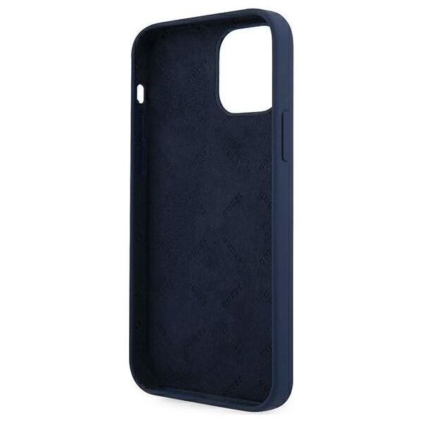 Guess Etui Guess GUHCP12MLSVSBL Apple iPhone 12/12 Pro niebieski/blue hardcase Script Vintage