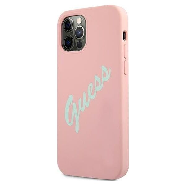 Guess Etui Guess GUHCP12MLSVSPG Apple iPhone 12/12 Pro różowo zielony/green pink hardcase Silicone Vintage