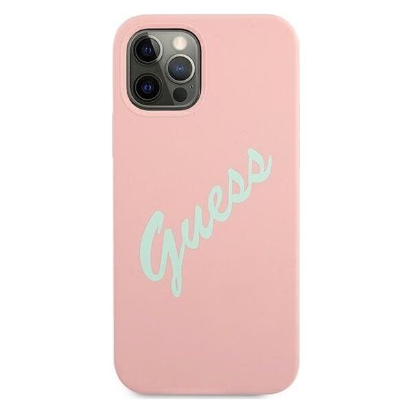 Guess Etui Guess GUHCP12MLSVSPG Apple iPhone 12/12 Pro różowo zielony/green pink hardcase Silicone Vintage