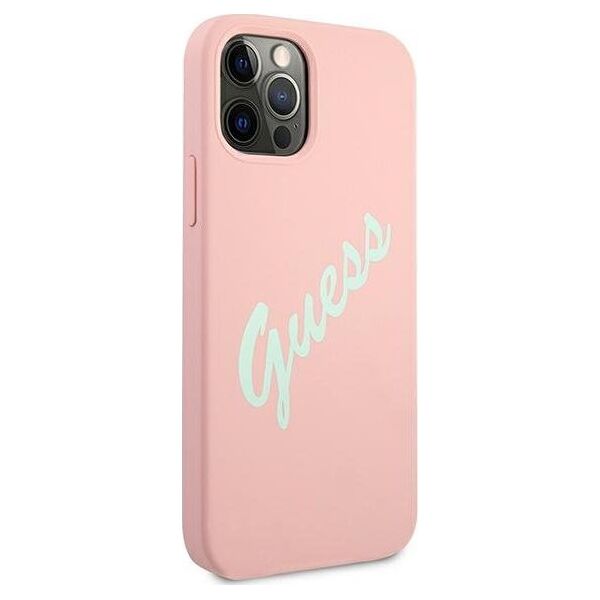 Guess Etui Guess GUHCP12MLSVSPG Apple iPhone 12/12 Pro różowo zielony/green pink hardcase Silicone Vintage