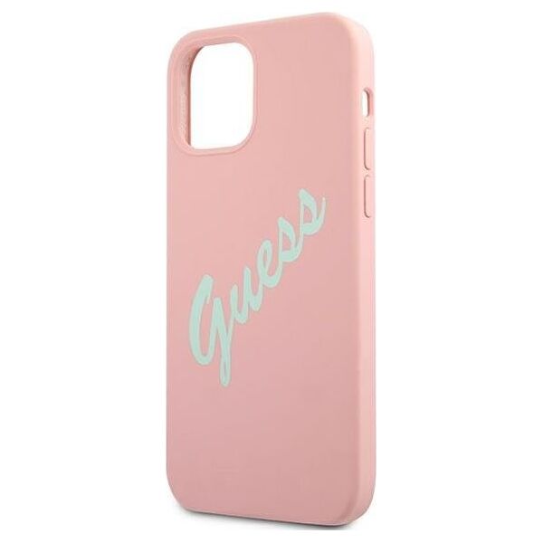 Guess Etui Guess GUHCP12MLSVSPG Apple iPhone 12/12 Pro różowo zielony/green pink hardcase Silicone Vintage